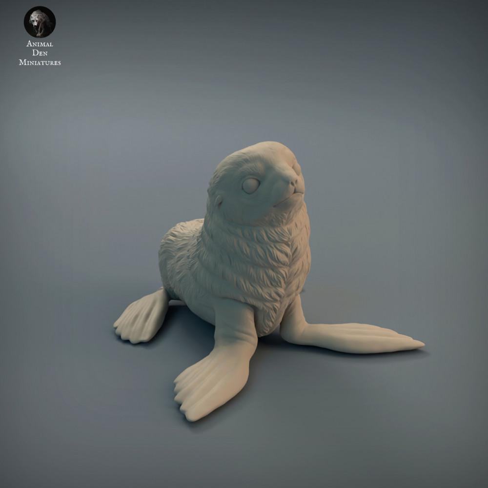 Product photo animal figure Animal Den Miniatures 1: Sea animal figure: seal pup (22_01_02)