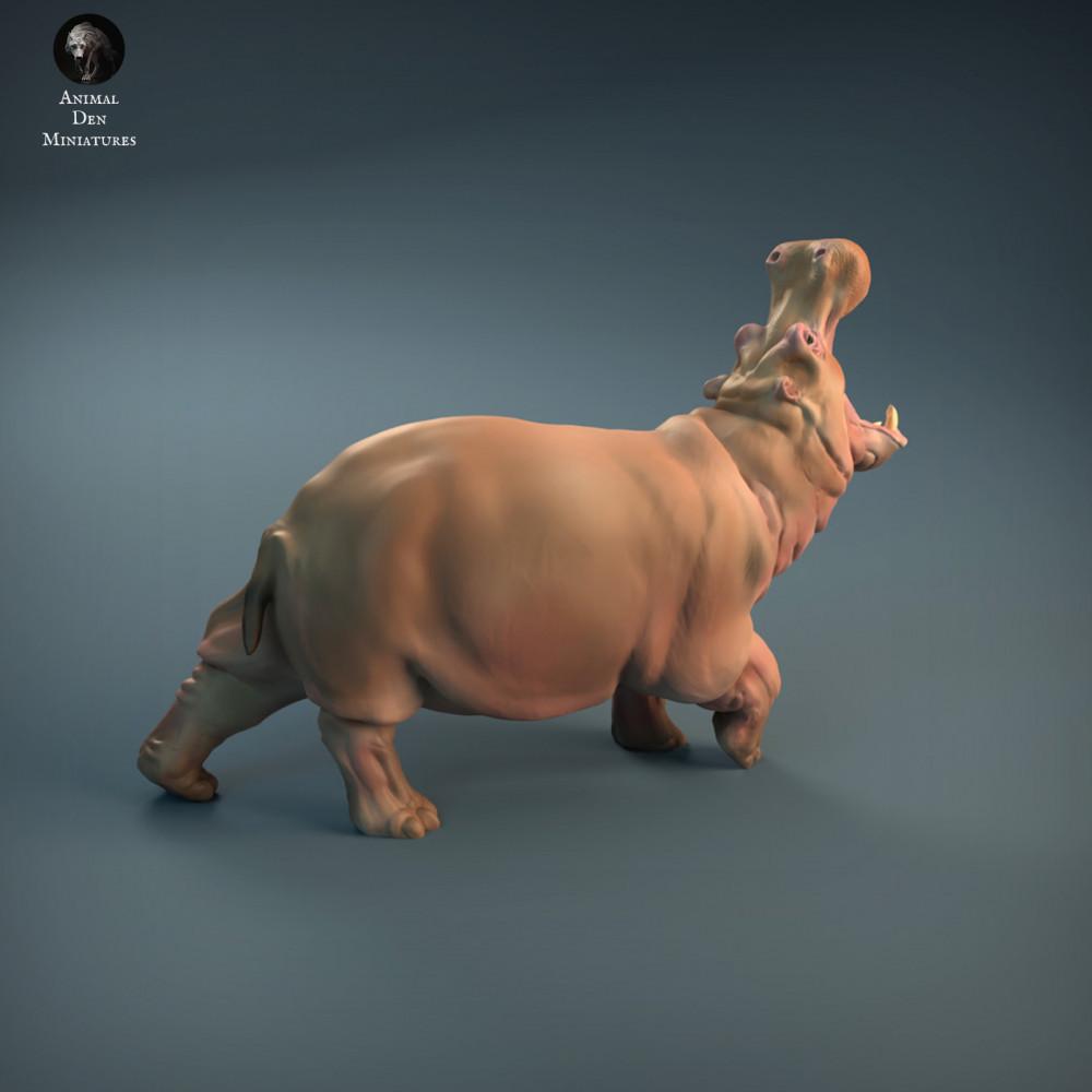 Product photo animal figure Animal Den Miniatures 2: Wild animal figure: Angry Hippopotamus (21_12_04)
