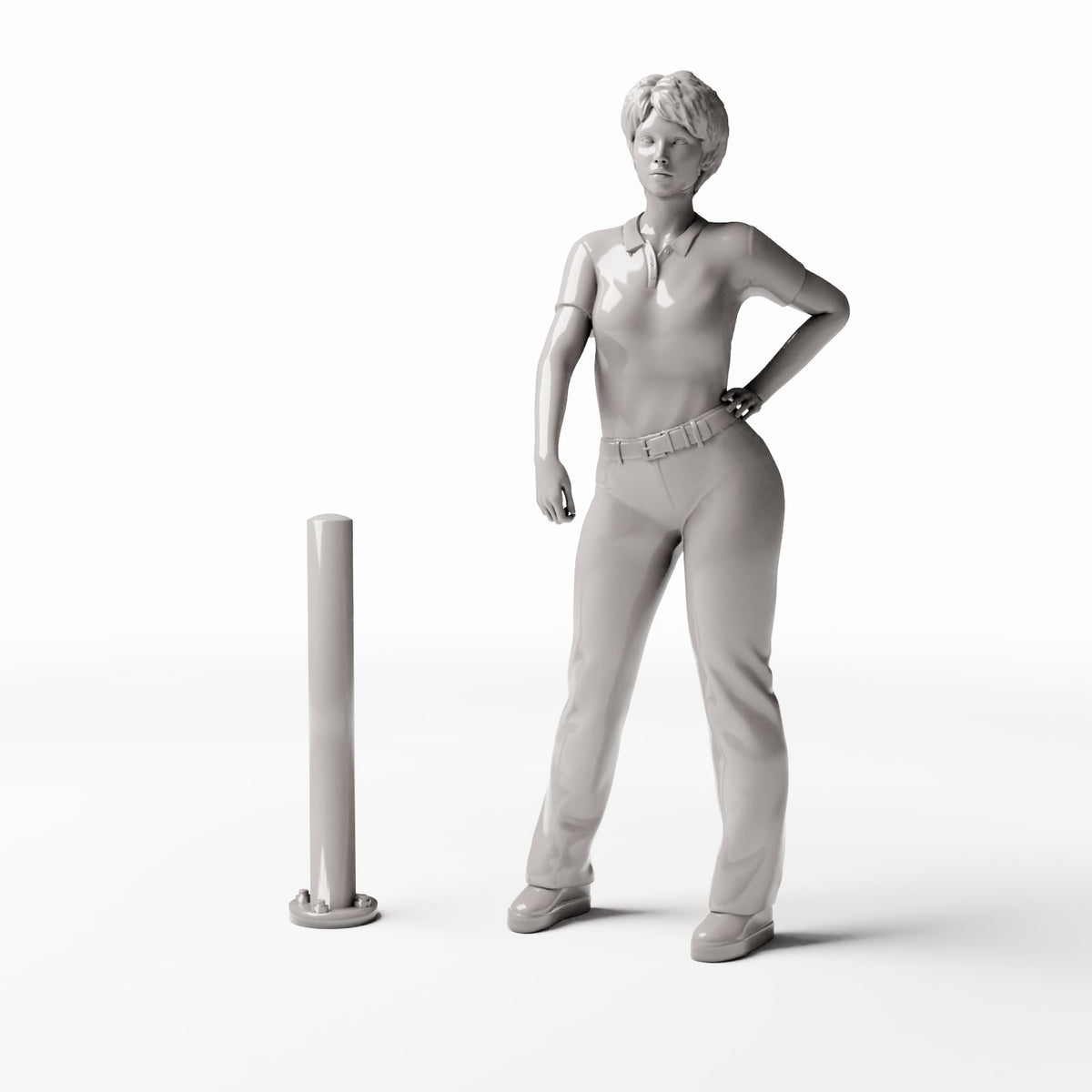 Diorama model-building product photo 1: Street Diorama: Iron Safety Bollard (Ref. 1004D)