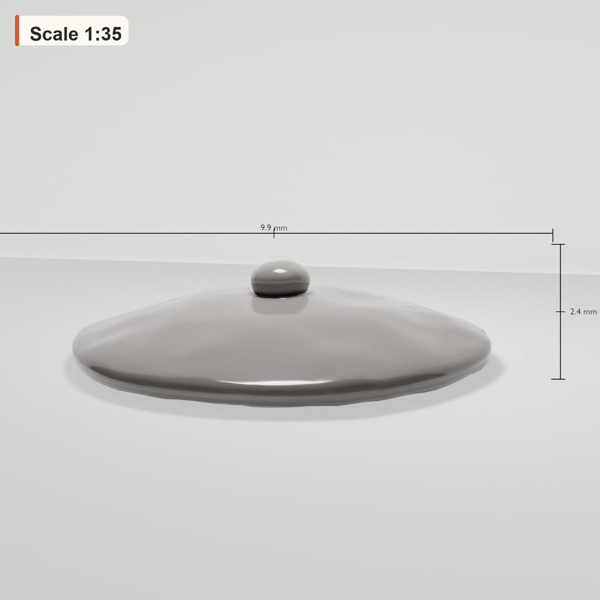 MyPortal 100 1: Diorama Kitchen: Cast Iron Pot Lid (Ref. 100D)