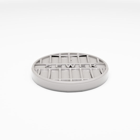 Diorama model-building product photo 0: Street Diorama: Cast-Iron Manhole Cover “SEWER” (Ref. 1042D)