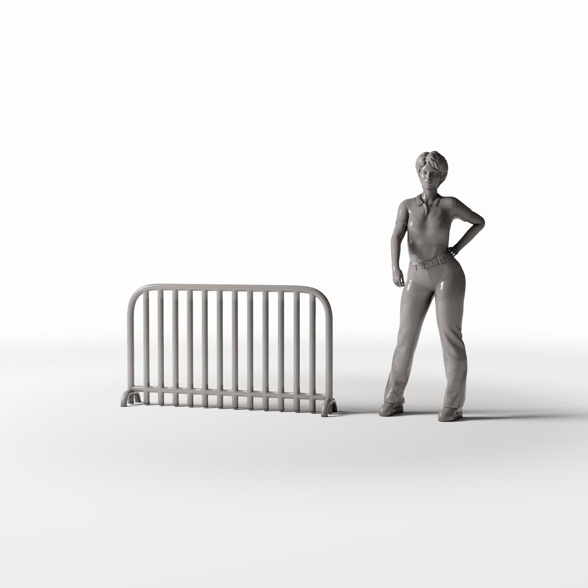 Diorama model-building product photo 1: Street Diorama: Steel Crowd-Control Barrier Type C (Ref. 1051D)