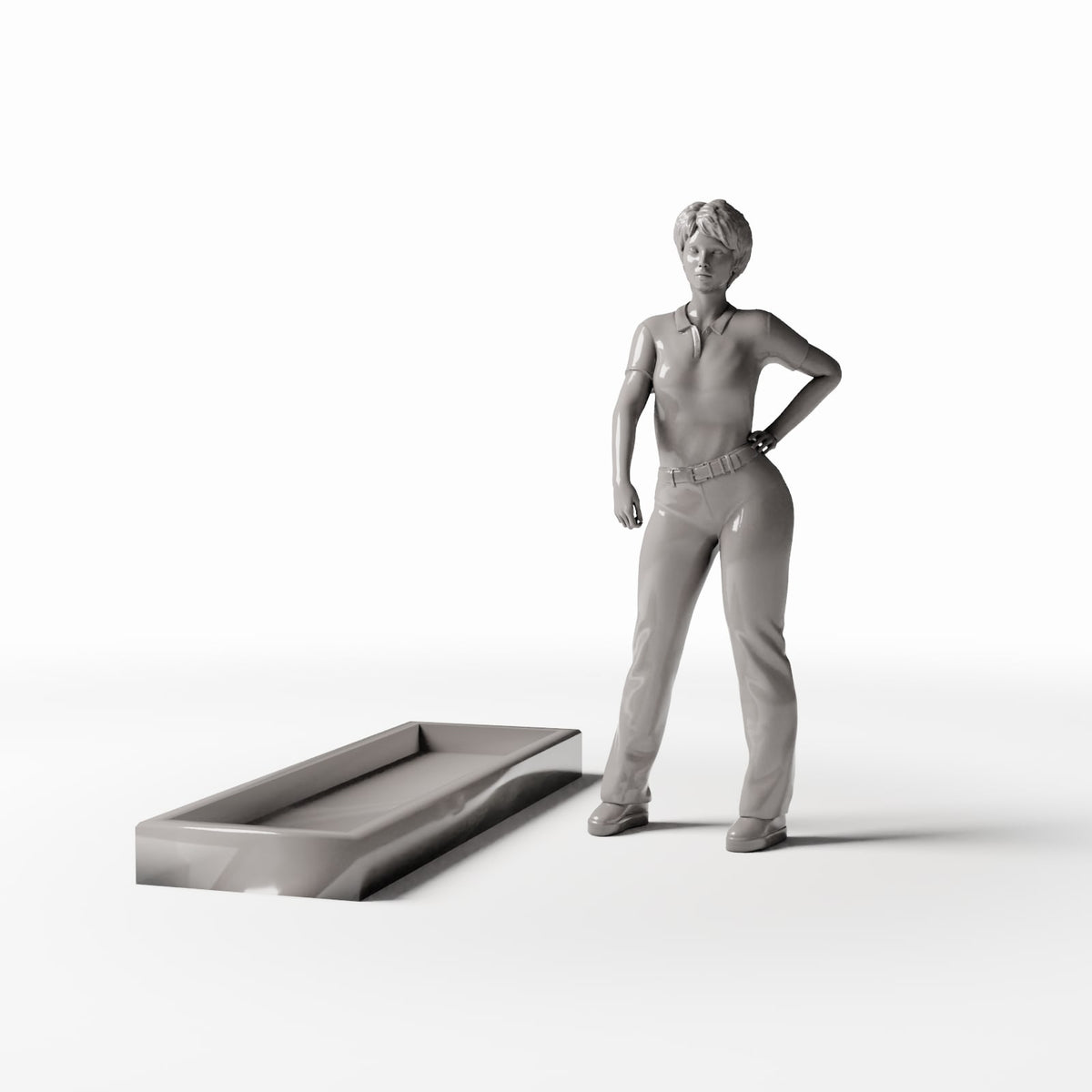 Diorama model-building product photo 1: Diorama Street: Square Sidewalk Tree Pit (Ref. 1062D)