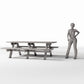 Diorama model-building product photo 1: Garden & Park Diorama: Picnic Table with Benches (Ref. 1080D)
