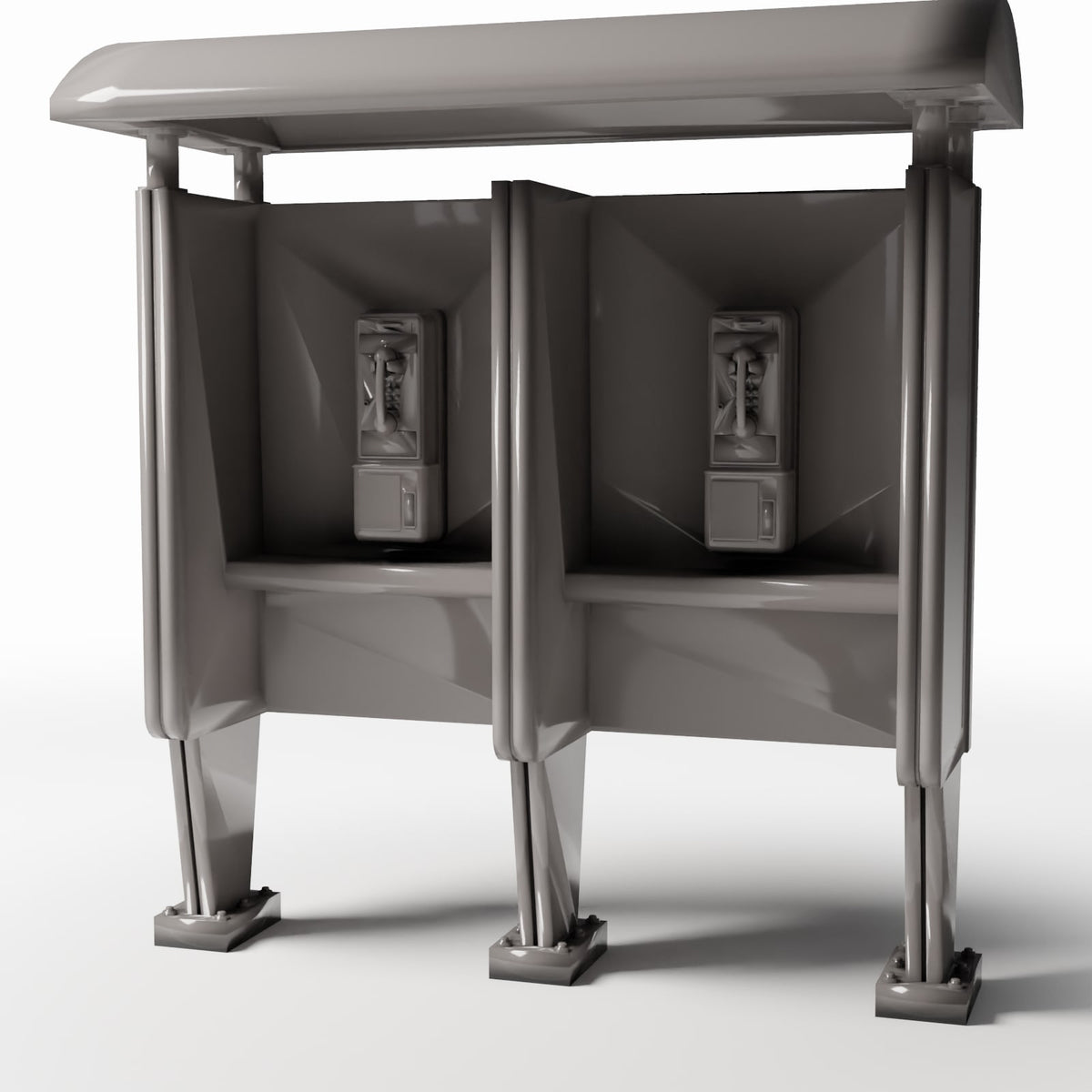 Diorama model-building product photo 0: Street Diorama: Double Phone Booth with Large Handsets (Ref. 1084D)