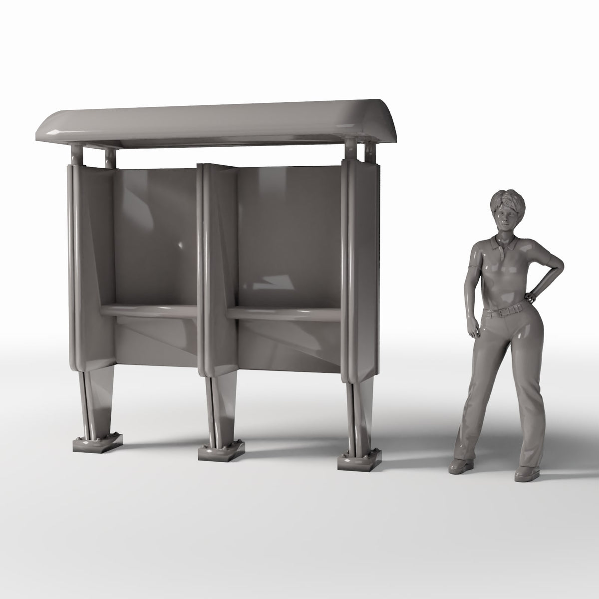 Diorama model-building product photo 1: Diorama Street: Large Public Telephone Booth Without Handset (Ref. 1085D)