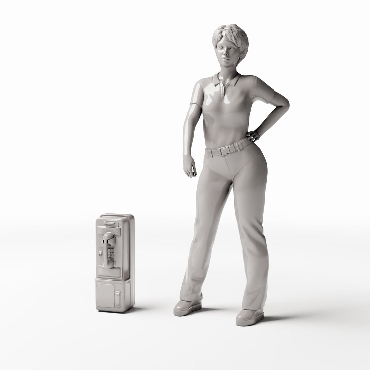 Diorama model-building product photo 1: Street Diorama: Public Telephone with Handset (Ref. 1088D)