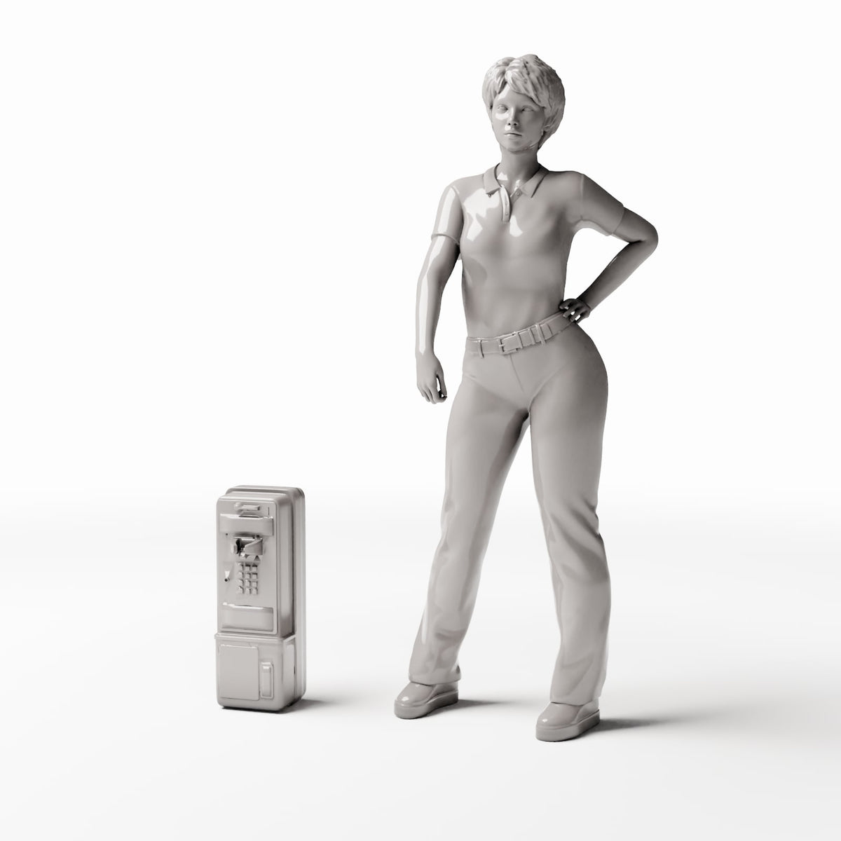 Diorama model-building product photo 1: City Diorama: Wall Telephone without Handset (Ref. 1089D)