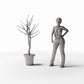 Diorama model-building product photo 1: Diorama Plants: Leafless Ornamental Tree in Flower Pot (Ref. 1099D)