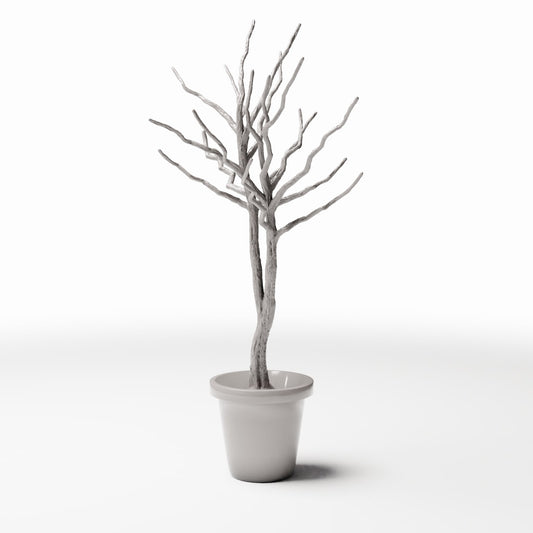 Diorama model-building product photo 0: Diorama Plants: Leafless Ornamental Tree in Flower Pot (Ref. 1099D)