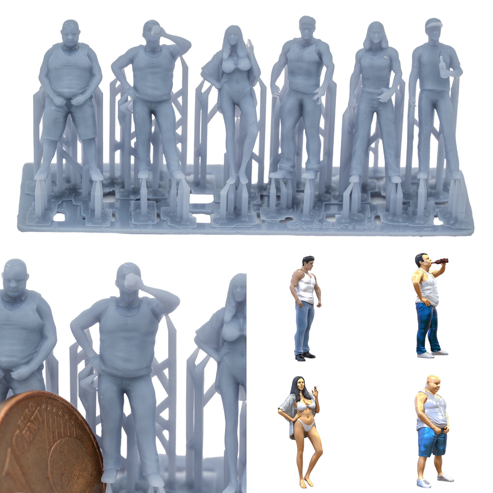 Product photo Figure H0, 1:72 - 0: Rowdy and Rüpel Figures Set