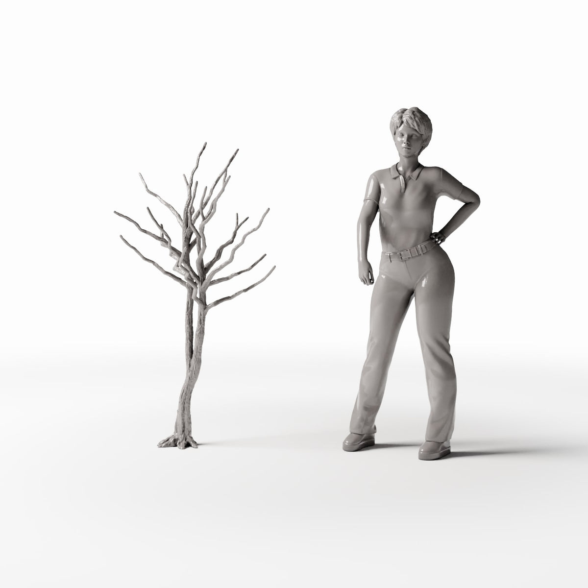 Diorama Modellbau Produktfoto 1: Diorama Pflanzen: Kahler Baum mit Wurzeln (Ref. 1103D)