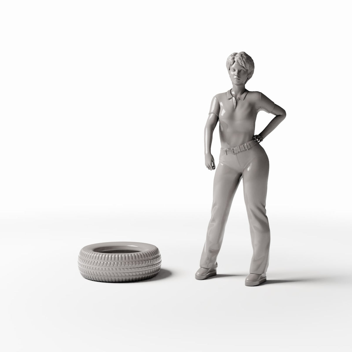 Diorama model-building product photo 1: Diorama Workshop: Removed Car Tire (Ref. 1107D)