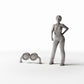 Diorama model-building product photo 1: Street Diorama: Pedestrian Traffic Light with Round Signal Heads (Ref. 1134D)