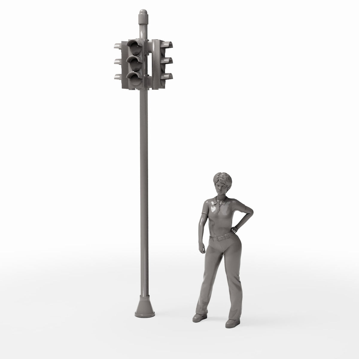 Diorama model-building product photo 1: Street Diorama: Traffic Light Pole (Ref. 1136D)