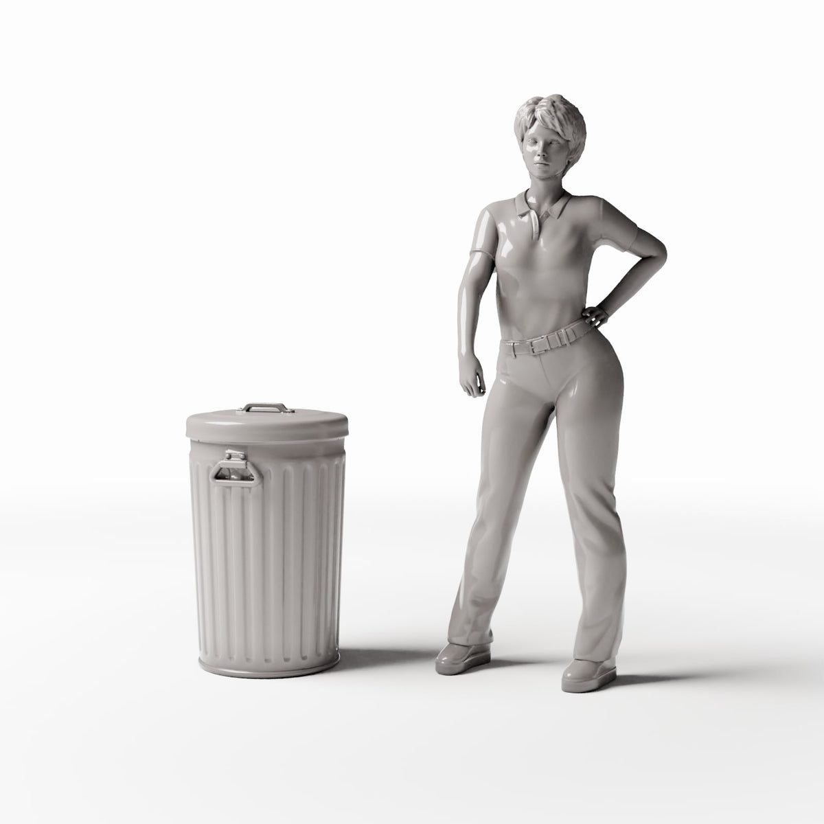 Diorama model-building product photo 1: Street Diorama: Public Waste Bin with Deposit Flap (Ref. 1146D)