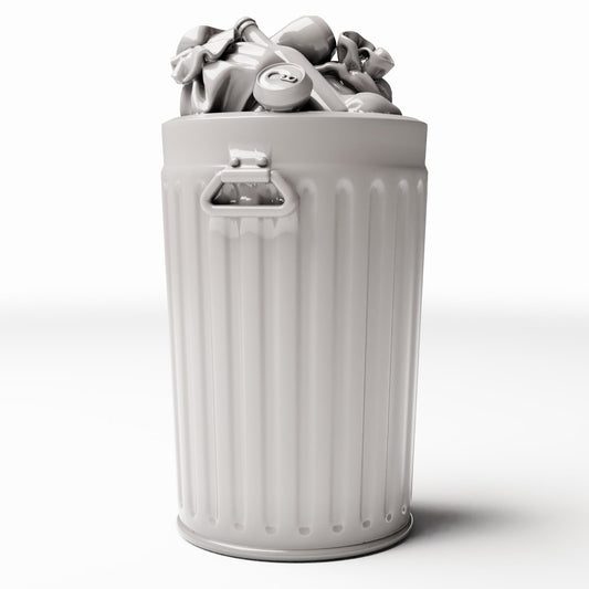 Diorama model-building product photo 0: Street Diorama: Public Trash Can with Litter (Ref. 1149D)