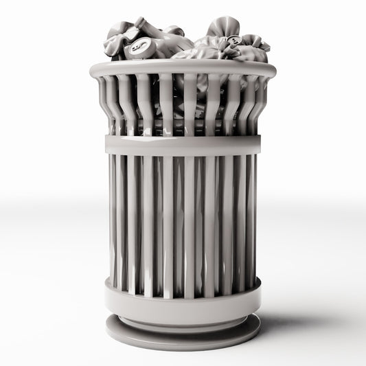 Diorama model-building product photo 0: Street Diorama: Full Street Litter Bin with Waste (Ref. 1153D)