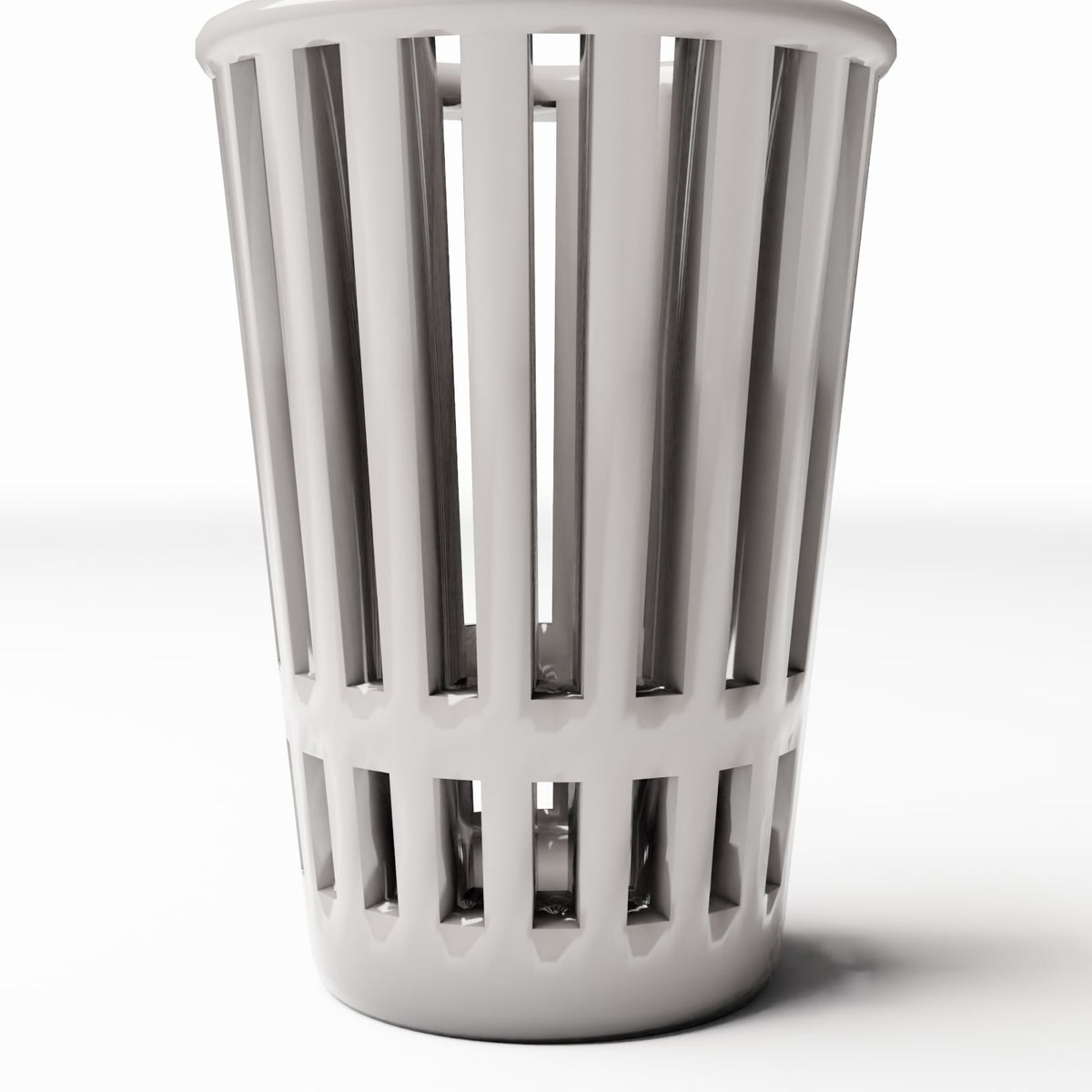 Diorama model-building product photo 0: City Diorama: Small Metal Slatted Trash Bin (Ref. 1174D)