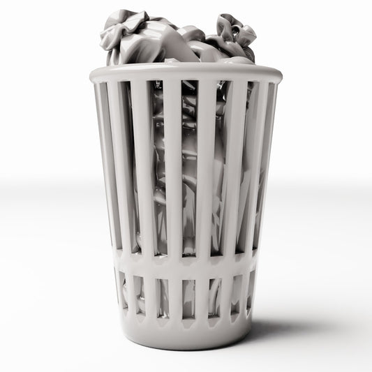 Diorama model-building product photo 0: City Diorama: Metal Trash Can with Rubbish (Ref. 1175D)