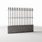 Diorama model-building product photo 3: Garden Diorama: Tall Metal Fence on Brick Wall (Ref. 1193D)