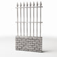 Diorama model-building product photo 0: Diorama Fence: Tall, Narrow Brick Wall Fence (Ref. 1194D)