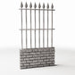 Diorama model-building product photo 3: Diorama Fence: Tall, Narrow Brick Wall Fence (Ref. 1194D)