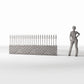 Diorama model-building product photo 1: Garden Diorama: Low Brick Wall with Metal Fence (Ref. 1195D)