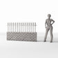Diorama model-building product photo 1: Outdoor Diorama: Low Stone Wall with Metal Fence (Ref. 1196D)