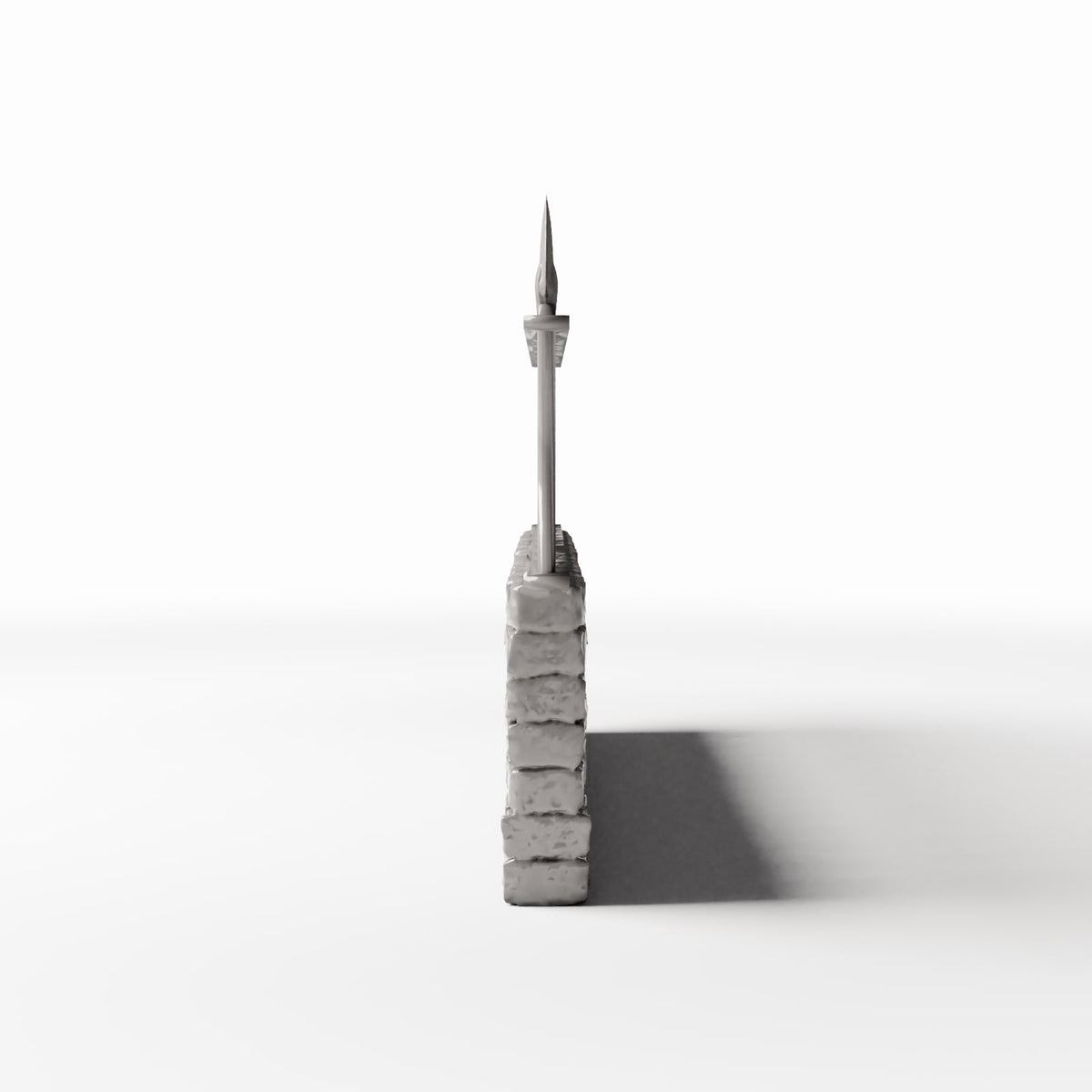 Diorama model-building product photo 2: Outdoor Diorama: Low Stone Wall with Metal Fence (Ref. 1196D)