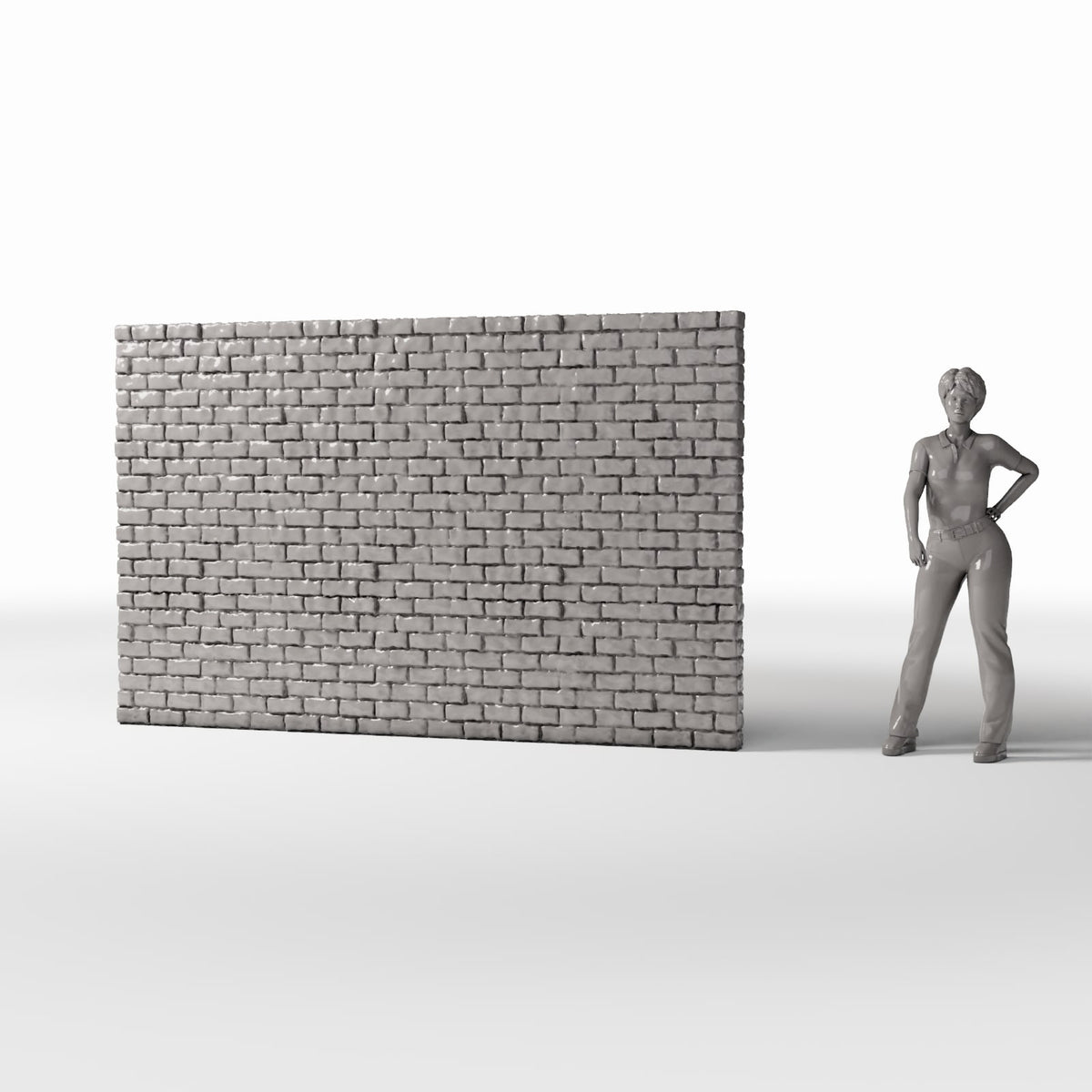 Diorama model-building product photo 1: Diorama Building: Tall Intact Brick Wall (Ref. 1200D)