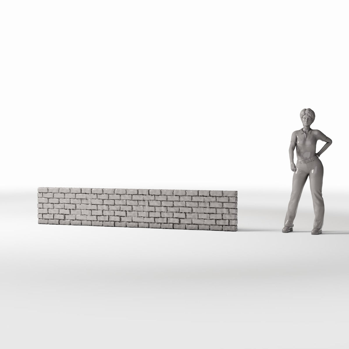 Diorama Modellbau Produktfoto 1: Diorama Gebäude: Niedrige Ziegelmauer (Ref. 1203D)