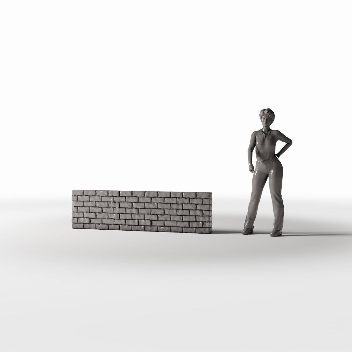 Diorama model-building product photo 1: Diorama Building: Intact Brick Wall (Ref. 1204D)