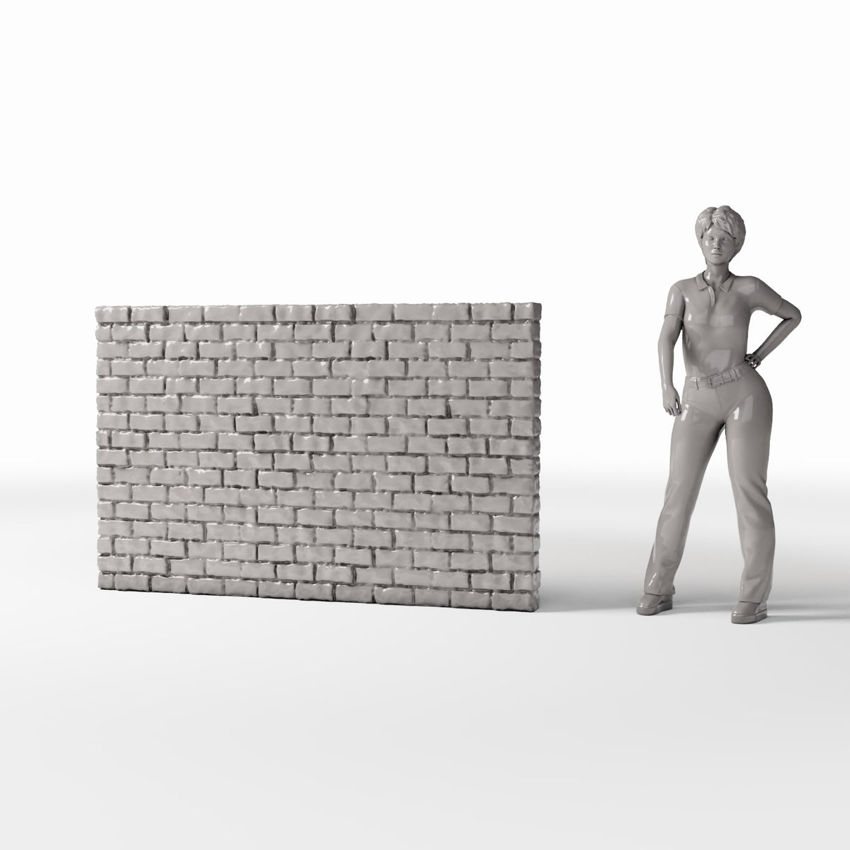Diorama model-building product photo 1: Diorama Building: Intact Brick Wall, Wide (Ref. 1206D)