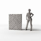 Diorama model-building product photo 1: Diorama Building: Narrow Intact Brick Wall (Ref. 1208D)