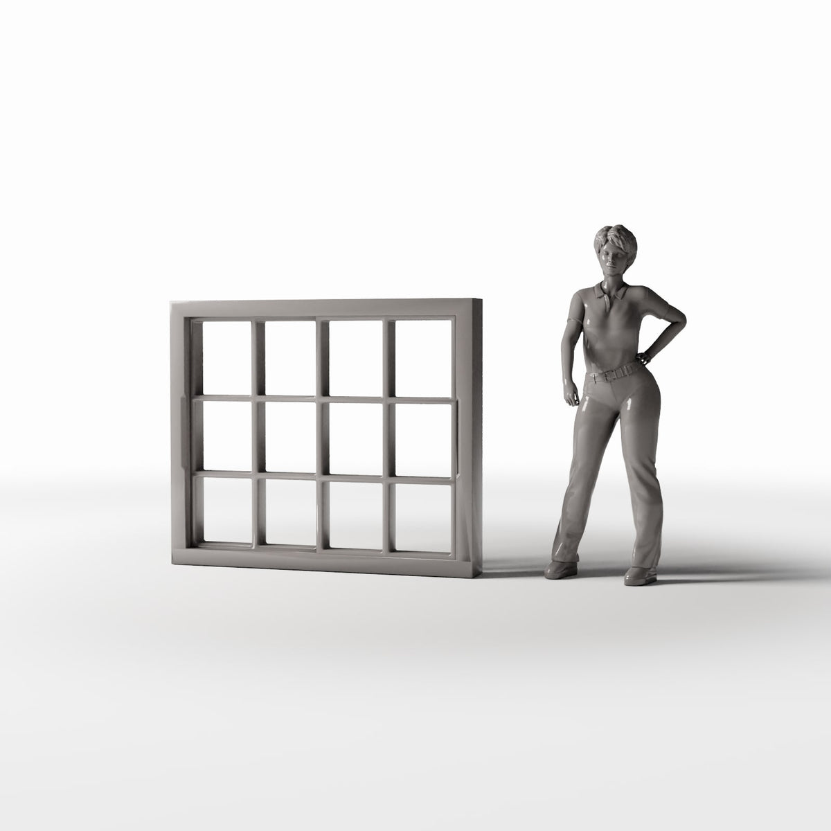 Diorama model-building product photo 1: Diorama Buildings: Standard 12-Pane Window (Ref. 1216D)