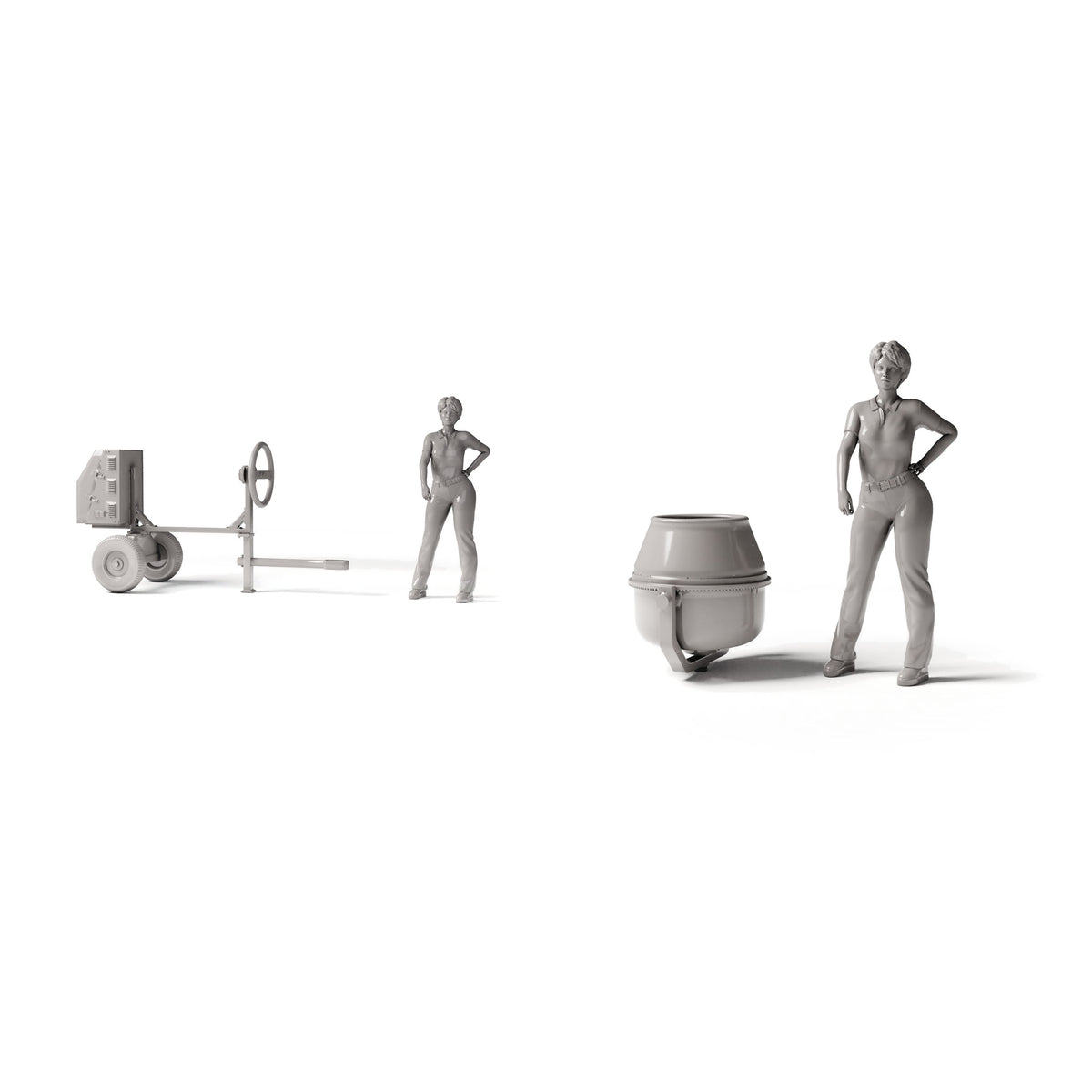 Diorama Model Building Product Photo 1: Diorama Infrastructure: Concrete Mixer Assembly (Ref. 1227D)