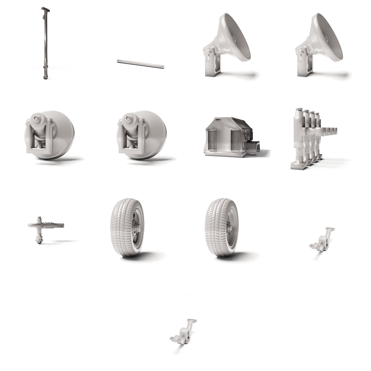 Diorama model-making product photo 0: Diorama infrastructure: Mobile light mast assembly (Ref. 1229D)