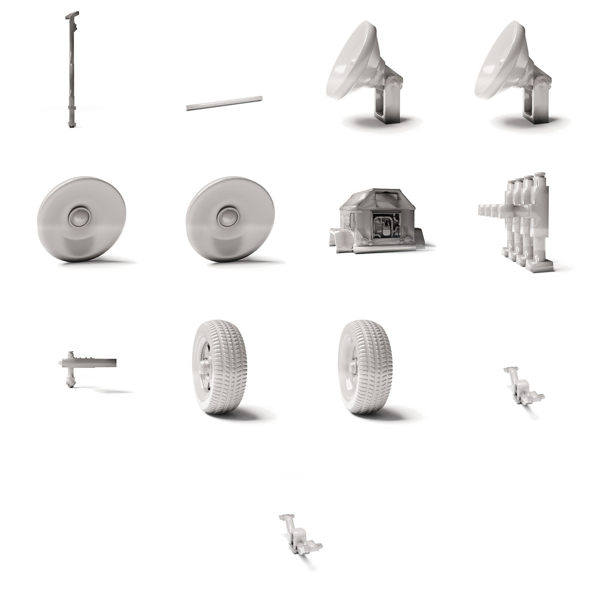 Diorama model building product photo 3: Diorama infrastructure: Mobile lighting mast assembly (Ref. 1229D)