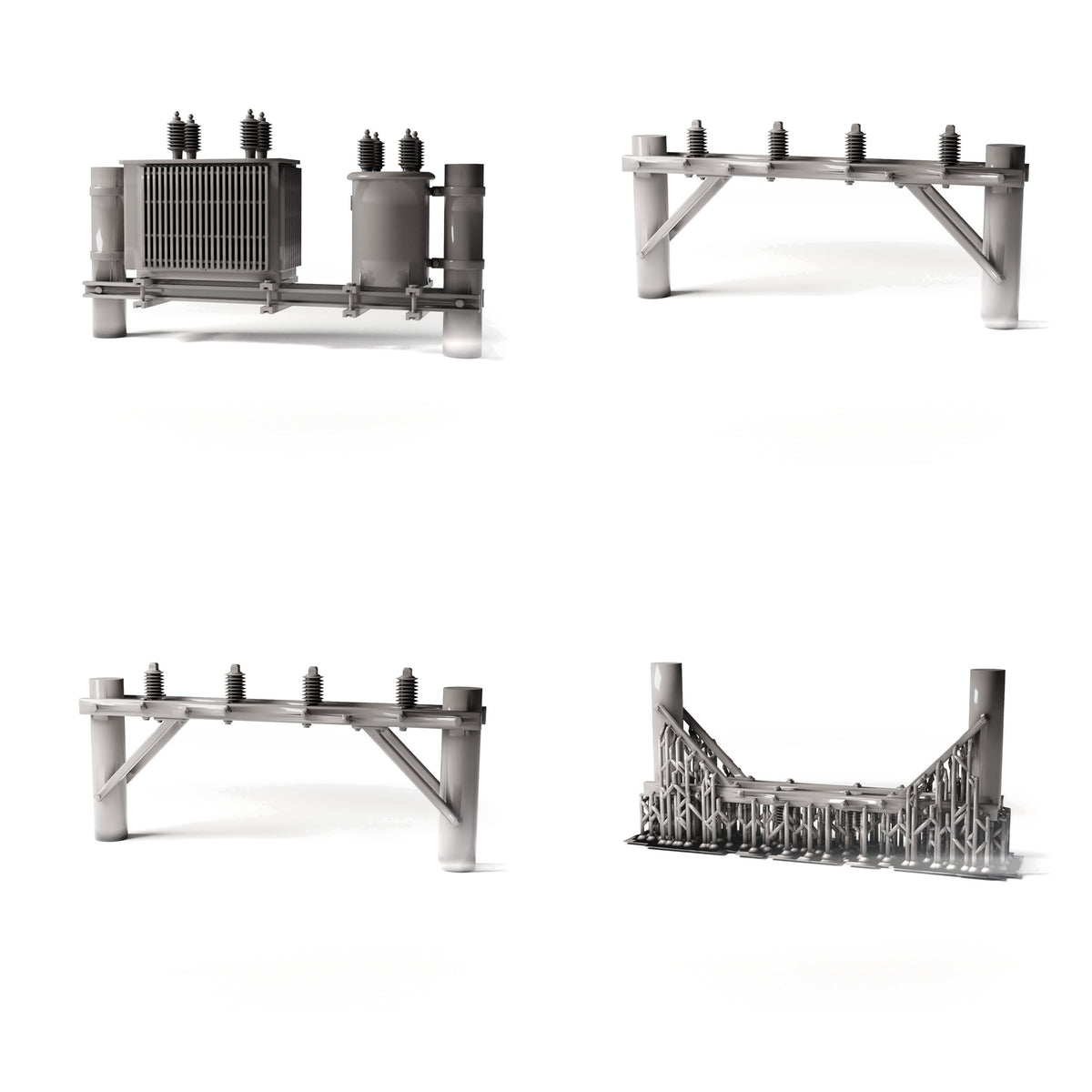 Diorama Model Building Product Photo 0: Diorama Infrastructure: Concrete Pole with Power Transformer as an Assembly (Ref. 1231D)