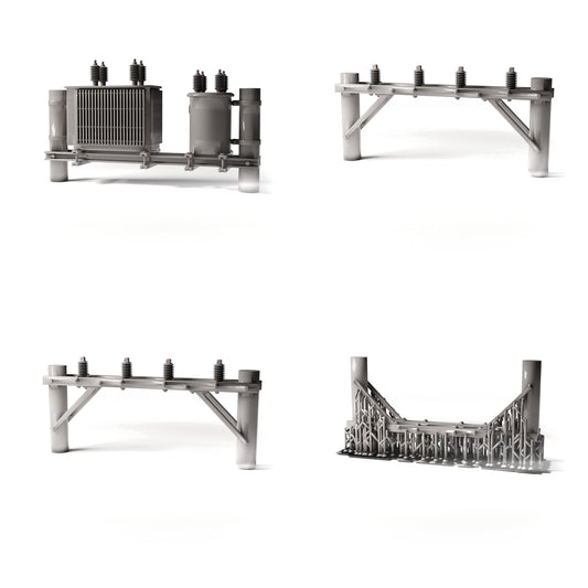 Diorama Model Building Product Photo 0: Diorama Infrastructure: Concrete Pole with Power Transformer as an Assembly (Ref. 1231D)