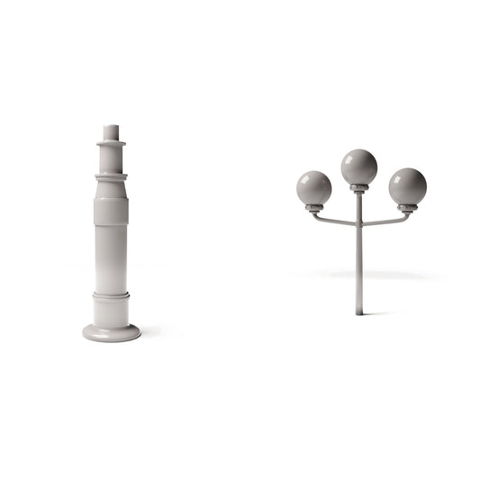 Diorama model-building product photo 0: Diorama infrastructure: Antique triple-lantern post Type C as an assembly (Ref. 1239D)