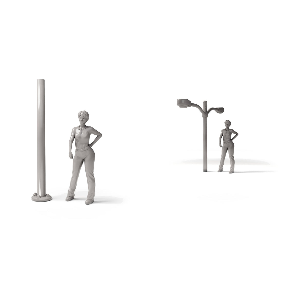 Diorama model-building product photo 1: Diorama infrastructure: double street lamp assembly (Ref. 1247D)