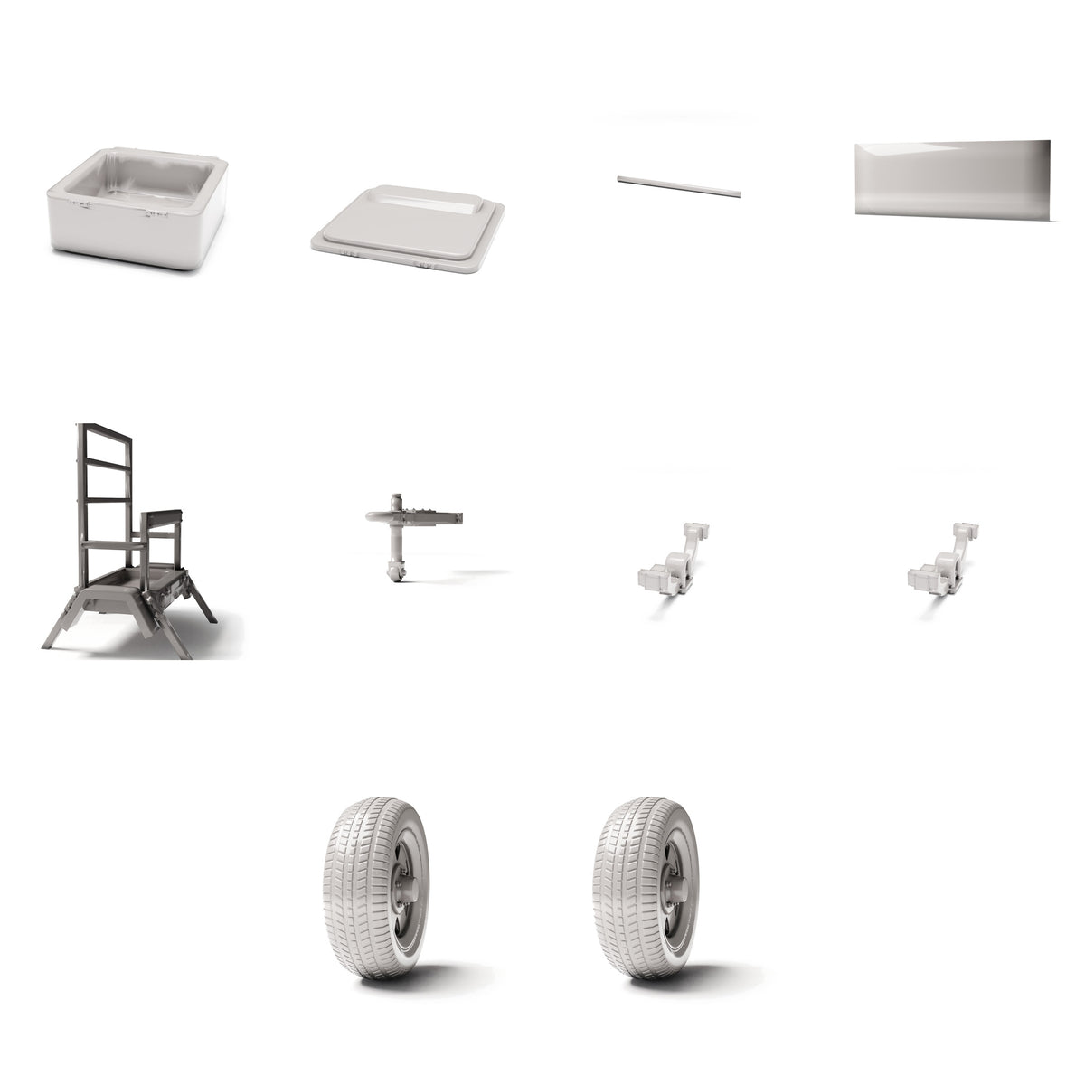 Diorama model-building product photo 0: Diorama infrastructure: Mobile traffic arrow trailer assembly (Ref. 1249D)