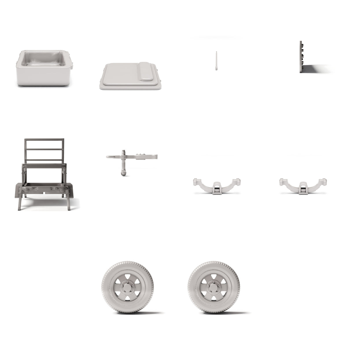 Diorama model-making product photo 2: Diorama infrastructure: mobile traffic arrow trailer assembly (Ref. 1249D)
