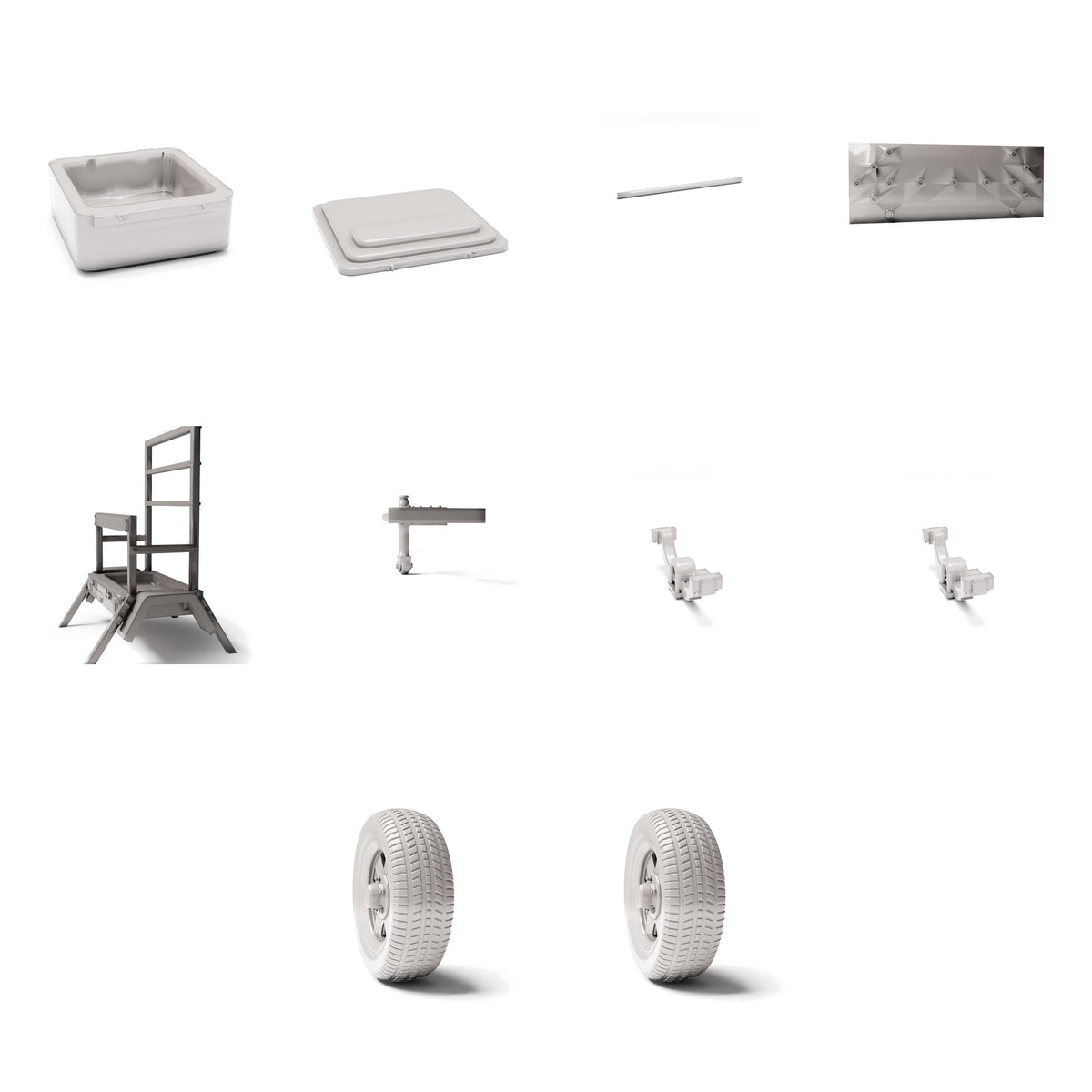 Diorama model-making product photo 3: Diorama infrastructure: Mobile traffic arrow trailer assembly (Ref. 1249D)