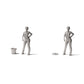 Diorama model-building product photo 1: City diorama: lidded trash bin (Ref. 1250D)
