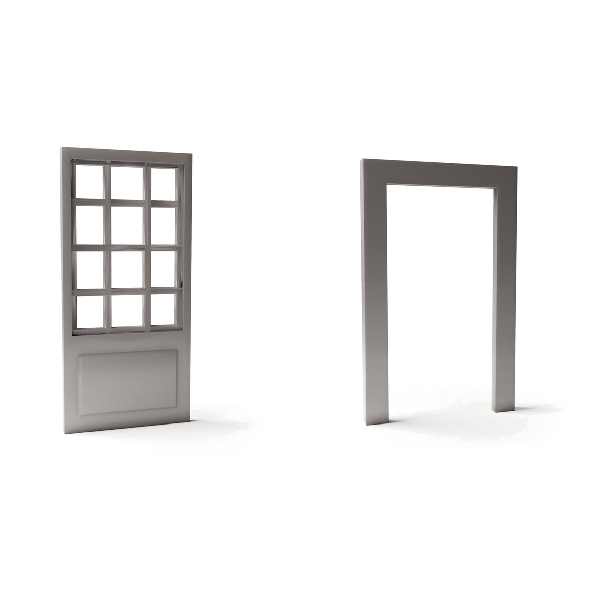 Diorama Model Building Product Photo 3: Diorama Building: Entrance Door with Door Frame (Ref. 1252D)