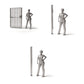 Diorama Model-Making Product Photo 1: Outdoor Diorama Area: Fence Gate with Side Posts (Ref. 1253D)