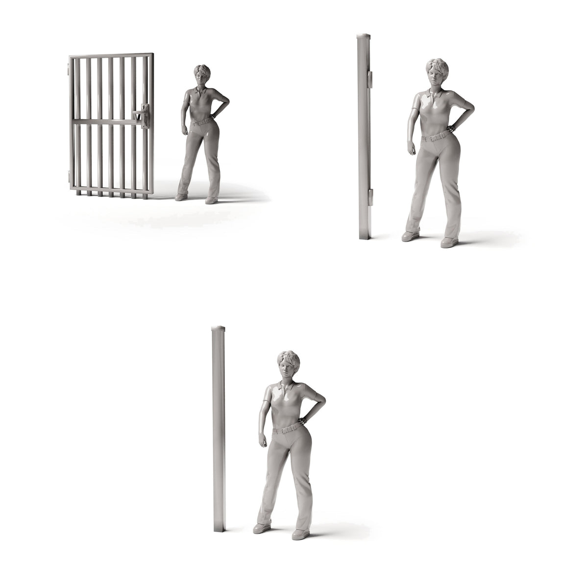 Diorama Model-Making Product Photo 1: Outdoor Diorama Area: Fence Gate with Side Posts (Ref. 1253D)